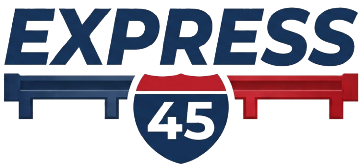 Express 45 - Transport and Logistics Logo